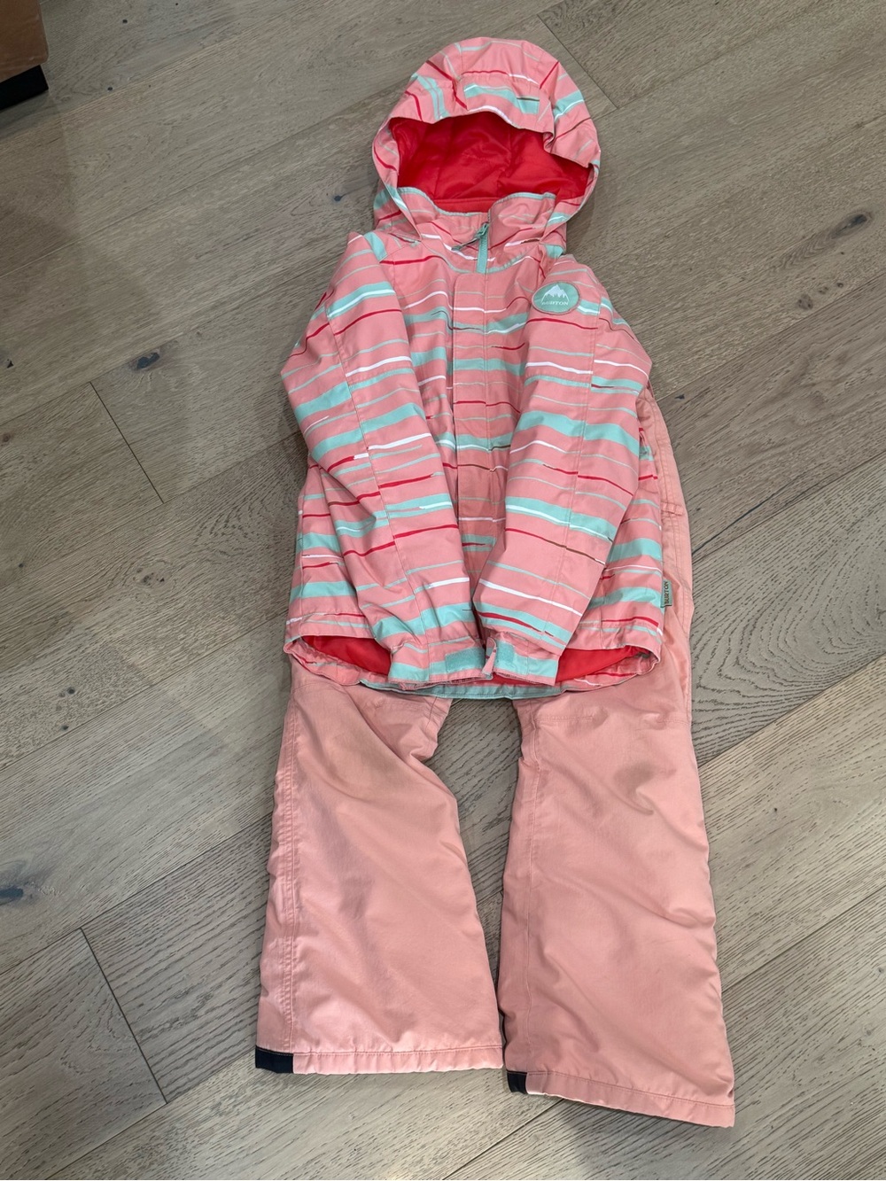 Burton Girls Pink Snow Jacket & Snow Pants Set w/Room-To-Grow System
